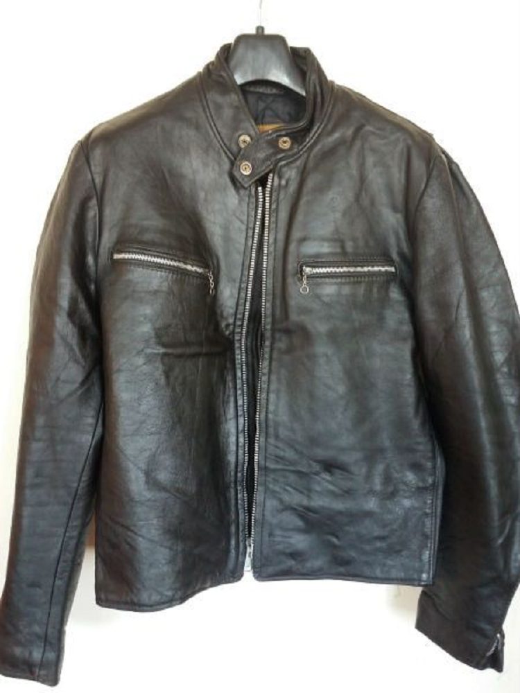 Mens Excelled Cafe Racer Style Leather Jacket - Sheepskin Jacket