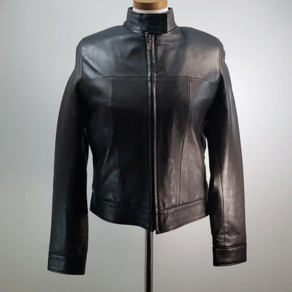 Mens Rawhide Brown Leather Jacket - Sheepskin Jacket